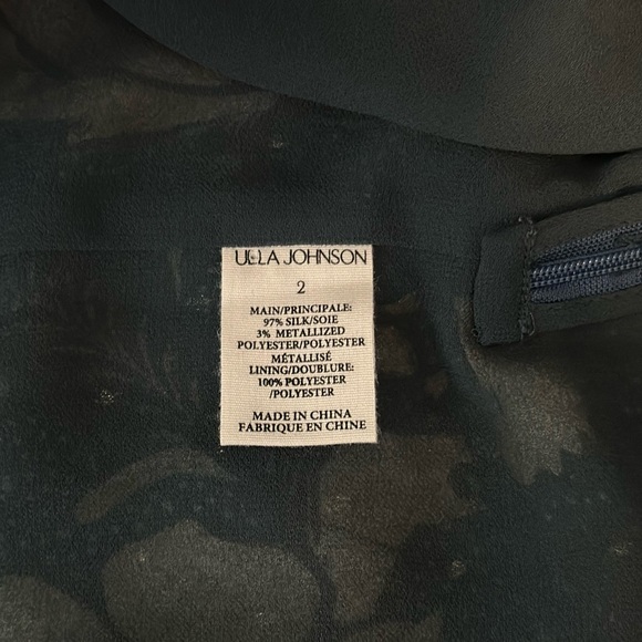 NWT Ulla Johnson Mini Silk Long-Sleeve Floral Rosetta Dress - Picture 8 of 8